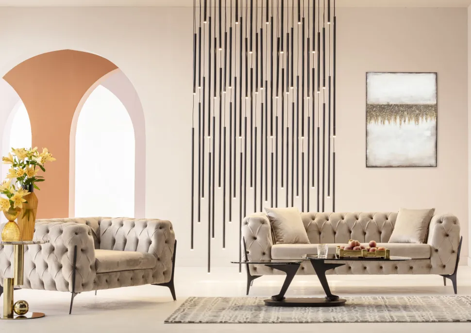 Acrylbild Abstract Fields 90x120cm