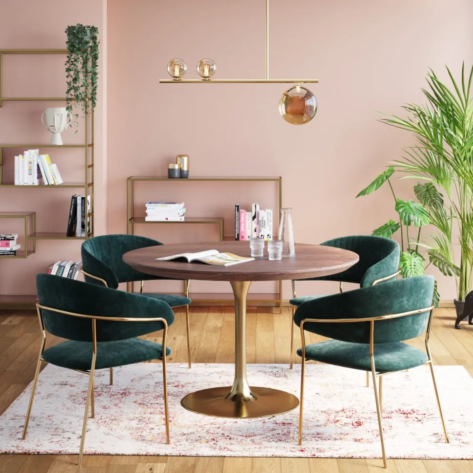 Armlehnstuhl Belle Velvet Grün (2/Set)