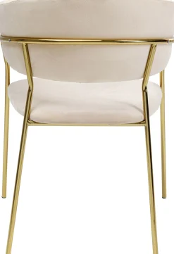 Armlehnstuhl Belle Velvet Creme (2/Set)