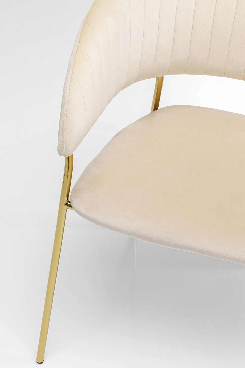 Armlehnstuhl Belle Velvet Creme (2/Set)