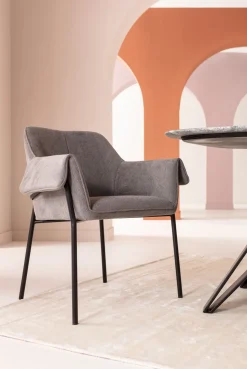 Armlehnstuhl Bess Grau