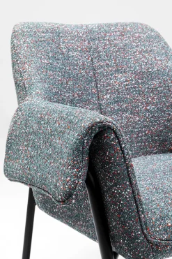 Armlehnstuhl Bess Grau Flitter