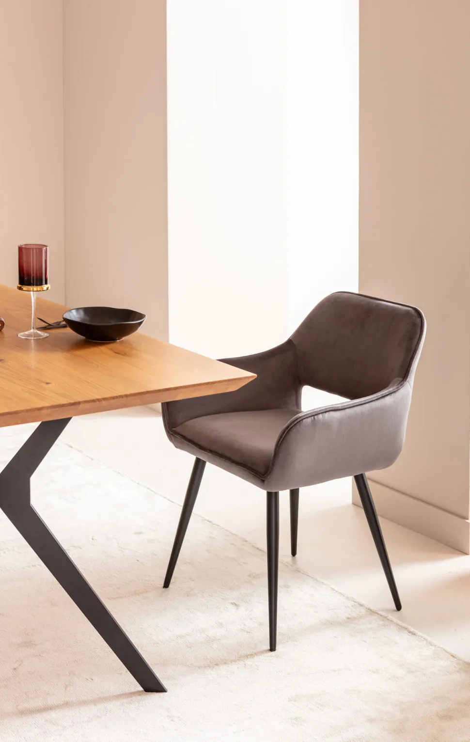 Armlehnstuhl San Francisco Grau