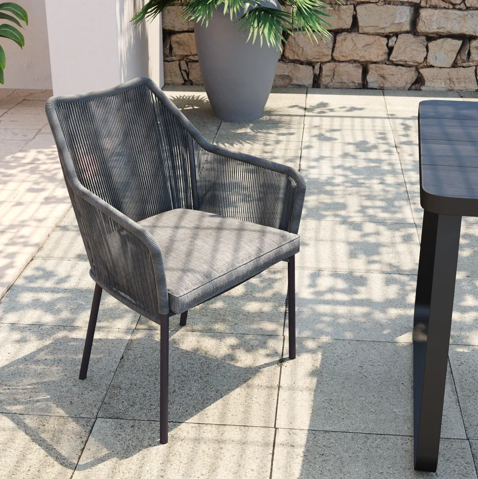 Armlehnstuhl Wave Grau