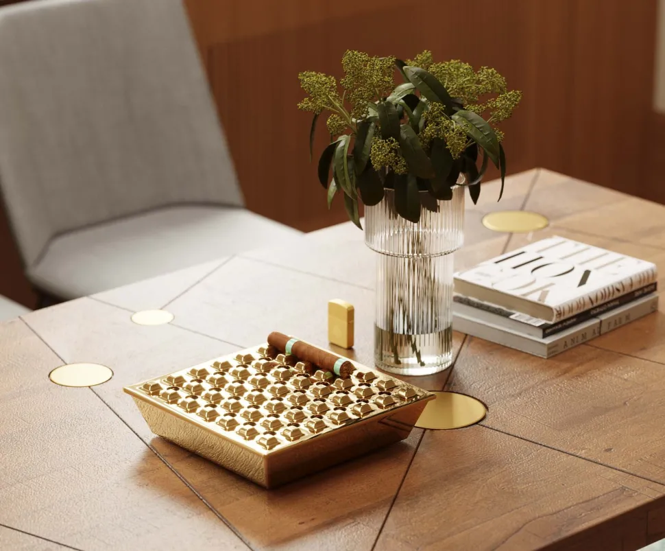 Ascher Soho Square Brass 25x25cm