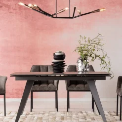 Ausziehtisch Amsterdam Dunkel 200(45+45)x100cm