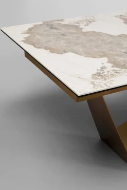 Ausziehtisch Connesso Brass 200(+60)x90cm