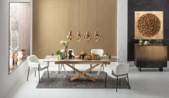 Ausziehtisch Connesso Brass 200(+60)x90cm