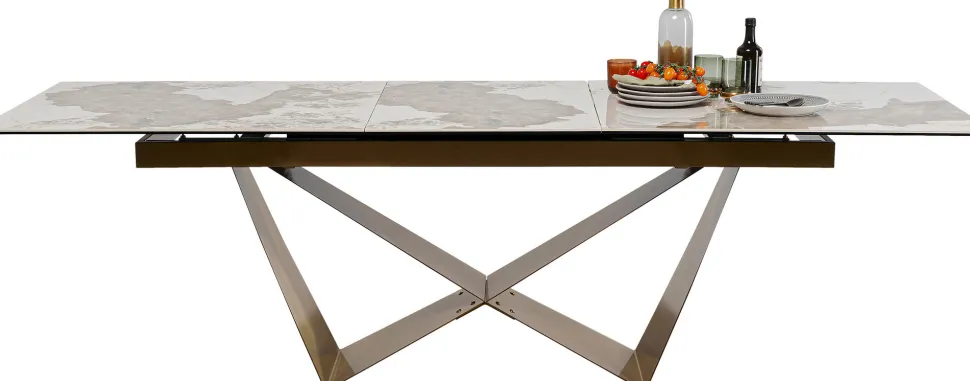 Ausziehtisch Connesso Brass 200(+60)x90cm