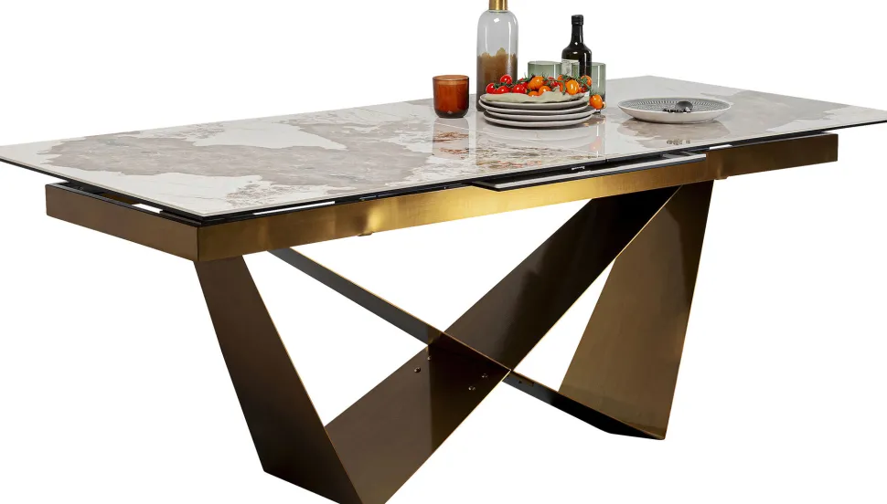 Ausziehtisch Connesso Brass 200(+60)x90cm