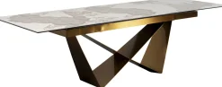 Ausziehtisch Connesso Brass 200(+60)x90cm