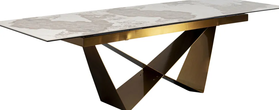 Ausziehtisch Connesso Brass 200(+60)x90cm