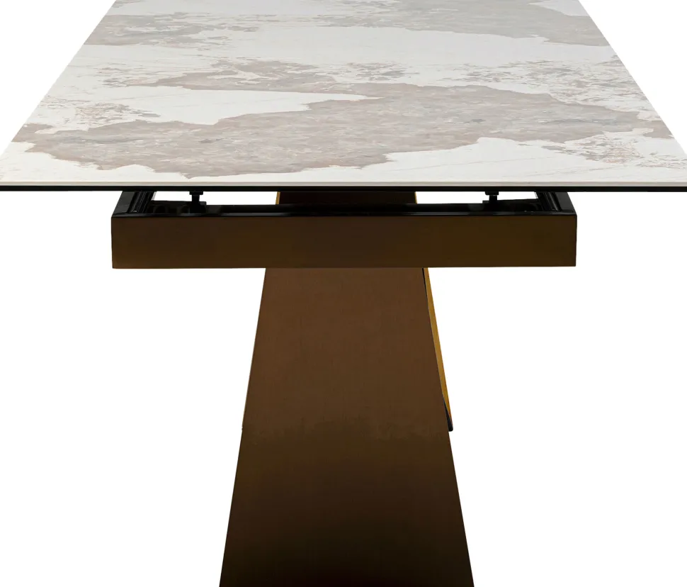 Ausziehtisch Connesso Brass 200(+60)x90cm