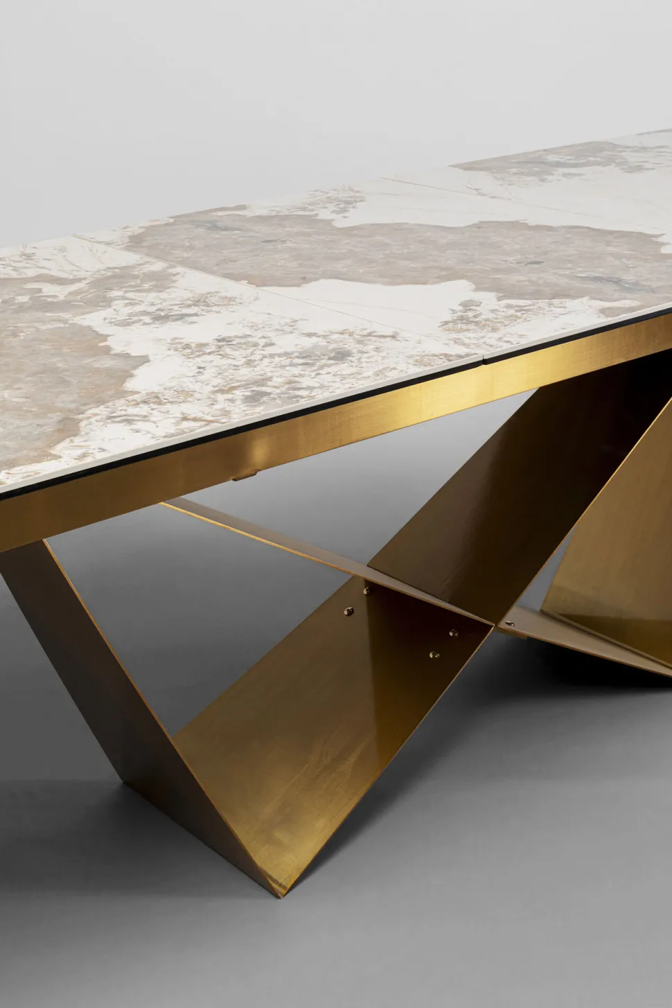 Ausziehtisch Connesso Brass 200(+60)x90cm