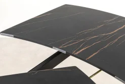 Ausziehtisch Twist Schwarz 120(30+30)x90cm