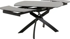 Ausziehtisch Twist Schwarz 120(30+30)x90cm
