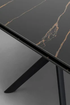 Ausziehtisch Xenia Schwarz 140(+30+30)x80cm