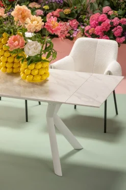 Ausziehtisch Xenia Weiß 140(+30+30)x80cm