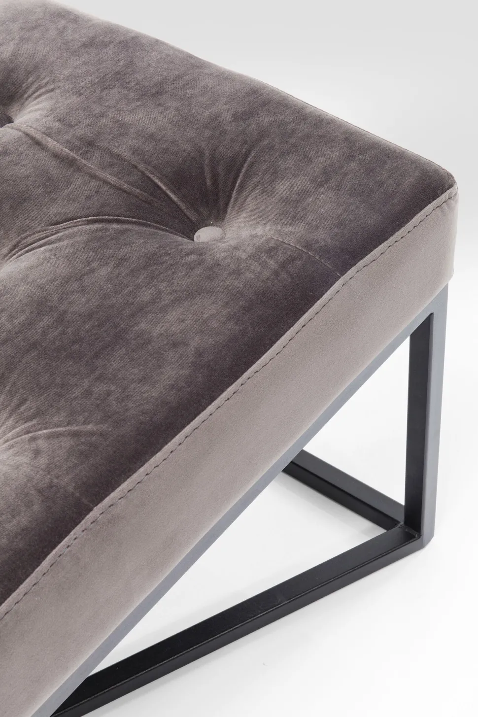 Bank Crossover Grau Schwarz 150x40cm