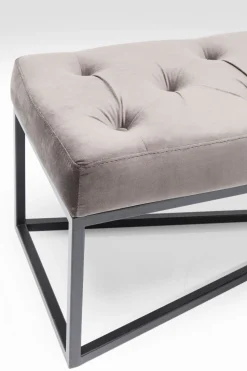 Bank Crossover Grau Schwarz 150x40cm