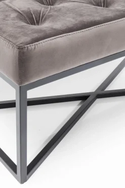 Bank Crossover Grau Schwarz 150x40cm