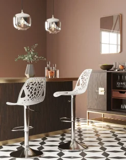 Barhocker Ornament White