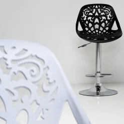 Barhocker Ornament White