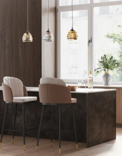 Barstuhl Hojas Beige