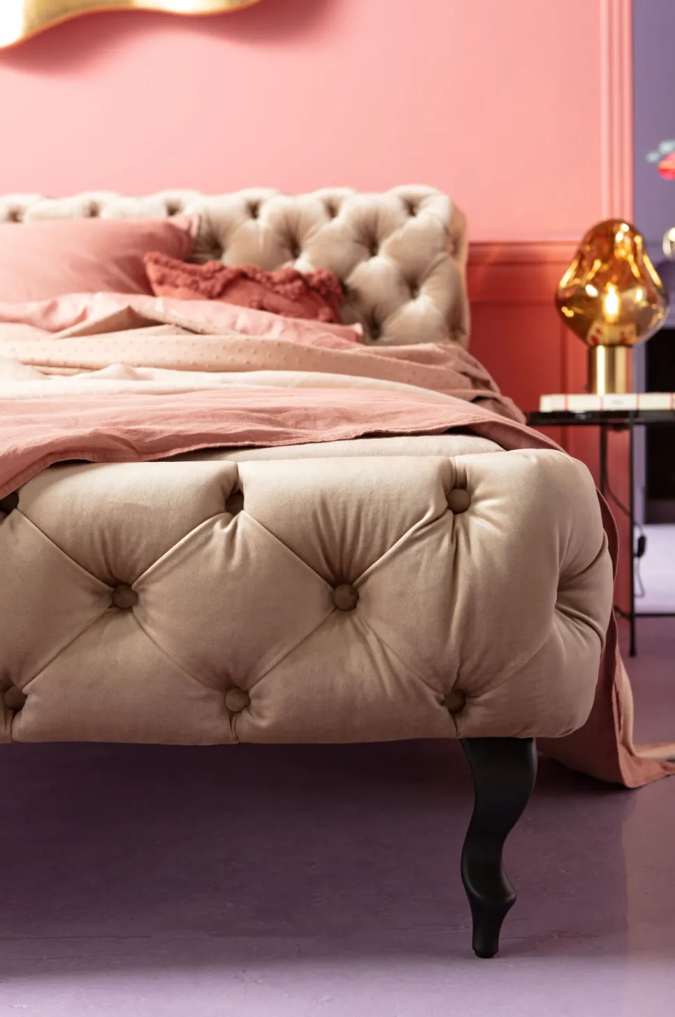 Bett Desire Velvet Ecru 160x200cm