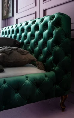 Bett Desire Velvet Grün 160x200cm