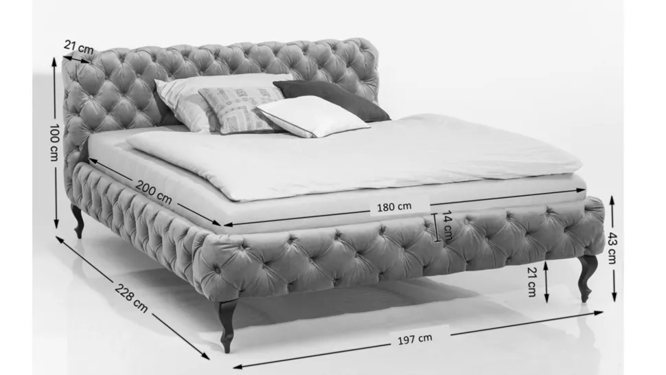 Bett Desire Velvet Rose 180x200cm