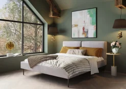 Bett East Side Cord Grau 160x200cm