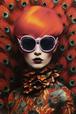 Bild Fancy Red Lady LED 120x80cm