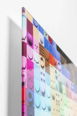 Bild Glas Pixel Face 120x80cm