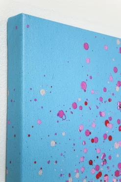 Bild Touched Flower Boat Blau Pink 120x160cm