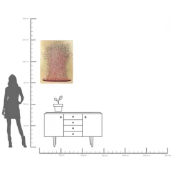 Bild Touched Flower Boat Gold Pink 80x100cm