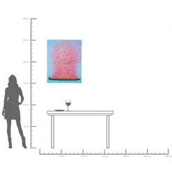 Bild Touched Flower Boat Blau Pink 80x100cm