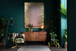 Bild Touched Flower Boat Gold Pink 120x160cm