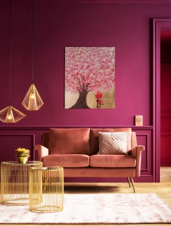 Bild Touched Flower Couple Gold Pink 80x100cm