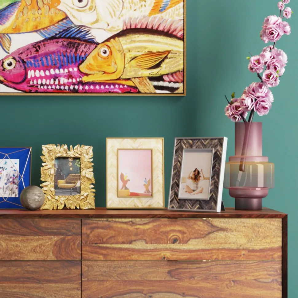 Bilderrahmen Gold Leaves 10x15cm