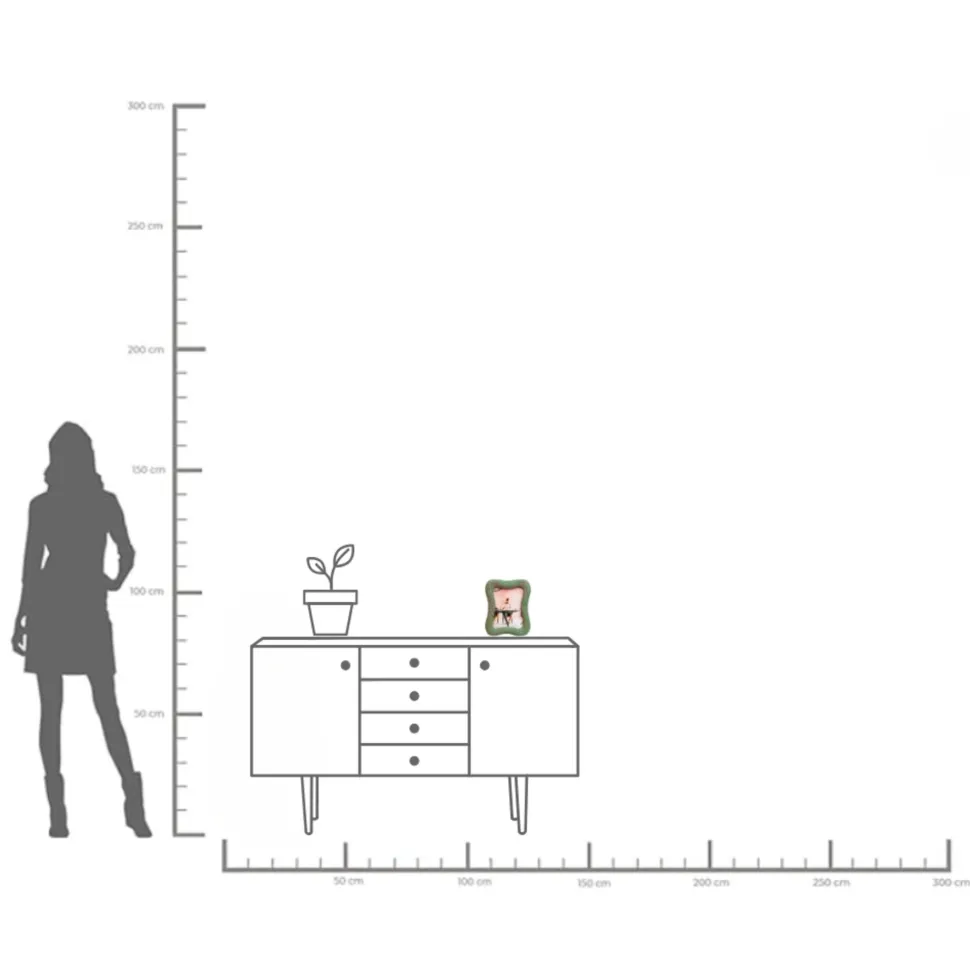 Bilderrahmen Wavy Grün 18x23cm