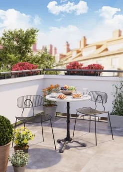 Bistrotisch Kaffeehaus Rund Weiß Ø61