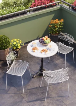 Bistrotisch Kaffeehaus Rund Weiß Ø61