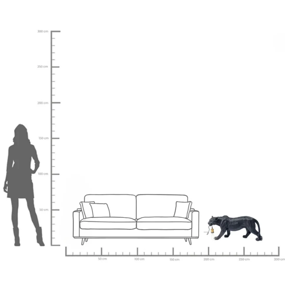 Bodenleuchte Animal Bagheera 40cm