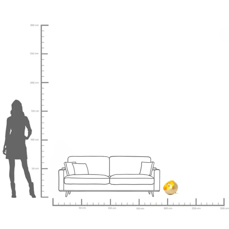 Bodenleuchte Apollon Gold Ø28cm