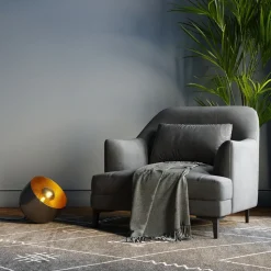 Bodenleuchte Apollon Smooth Schwarz Ø28cm