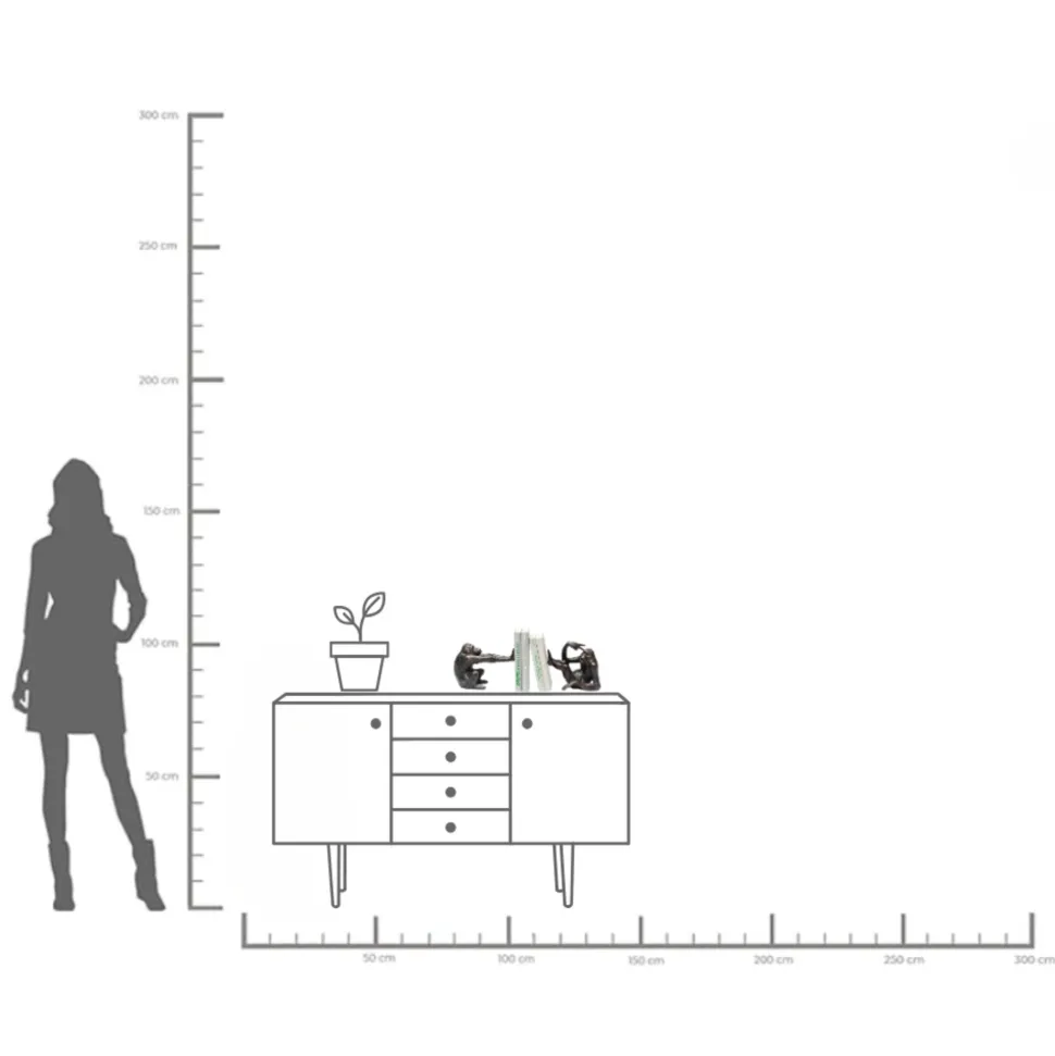 Buchstütze Monkey (2/Set)