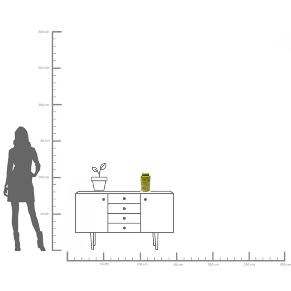 Deko Dose Big Bloom Grün 27cm