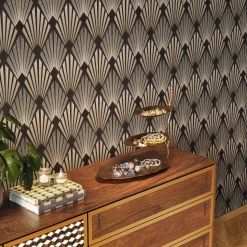 Deko Etagere Leaf Gold