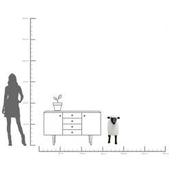 Deko Figur Bathilde Weiß 73cm